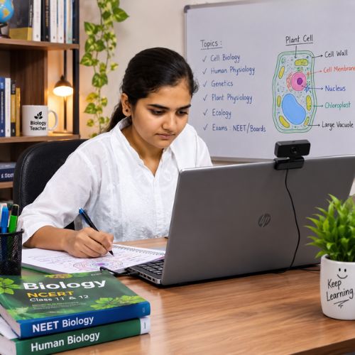 Student learning math online